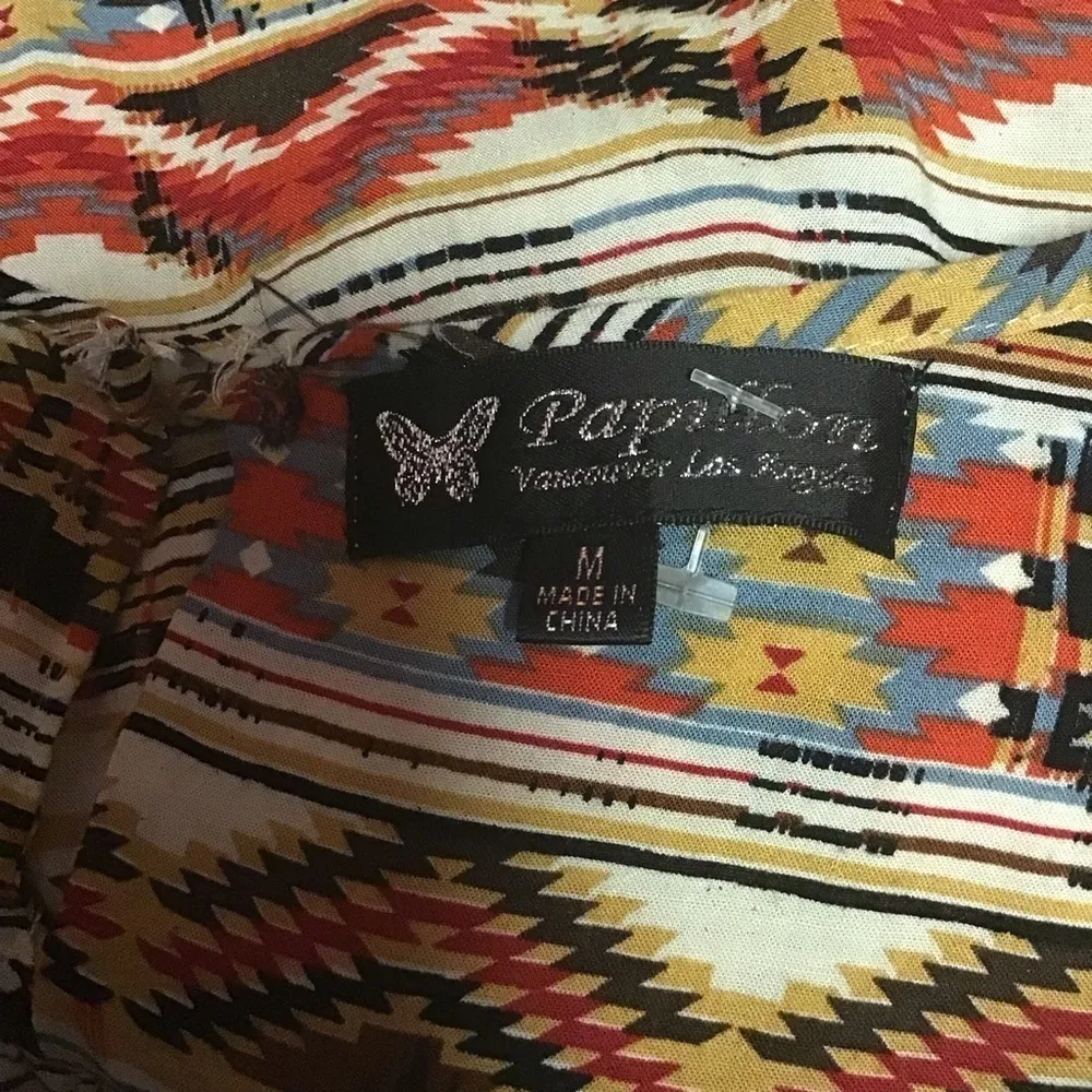 Papillon ethnic striped tank top Size M - Image 2