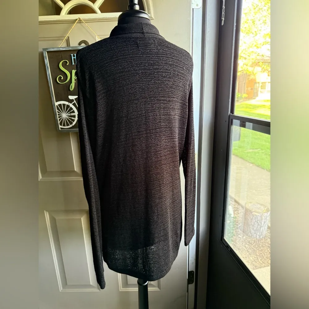 Vintage 111 State collared black semi see through tunic sweater, size medium - Image 5
