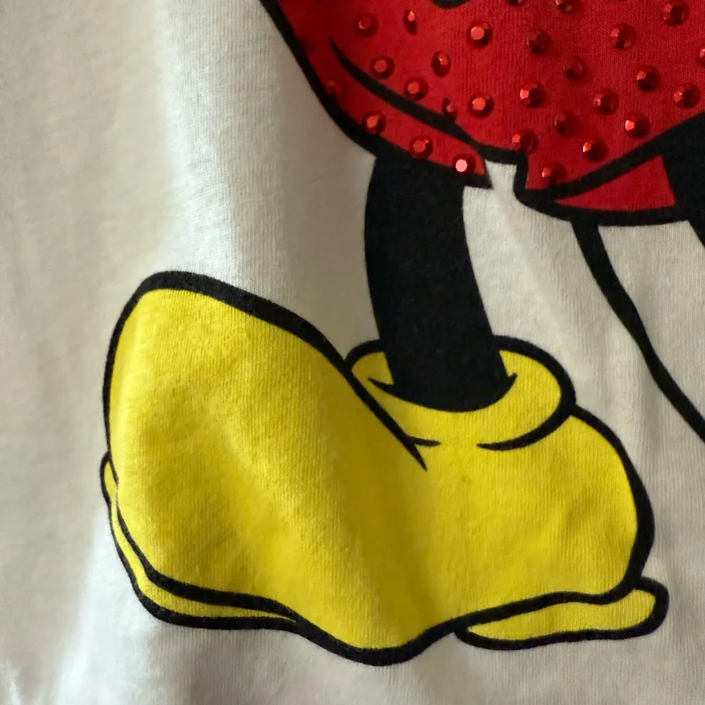 Disney Mickey Mouse Lightweight Tank Top Tee Sleeveless T-Shirt Rhinestones XS - Image 4