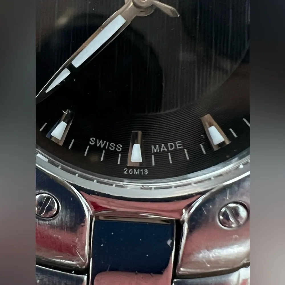 Accutron by Bulova Luxury Ladies Watch Black Dial Date Window Stainless Bracelet - Image 9