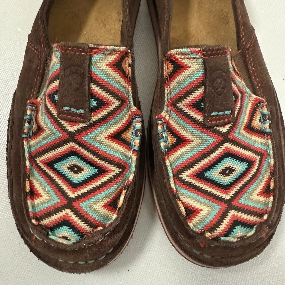 Ariat Loafers Womens Size 6.5B Aztec Palm Brown Cruiser Shoe Westerncore Cowgirl - Image 6