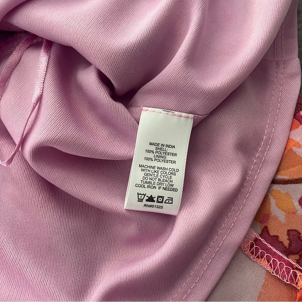 NWT, CeCe High Neck Sleeveless Side Tie Floral Print Tiered Blouse, Sz M - Image 15