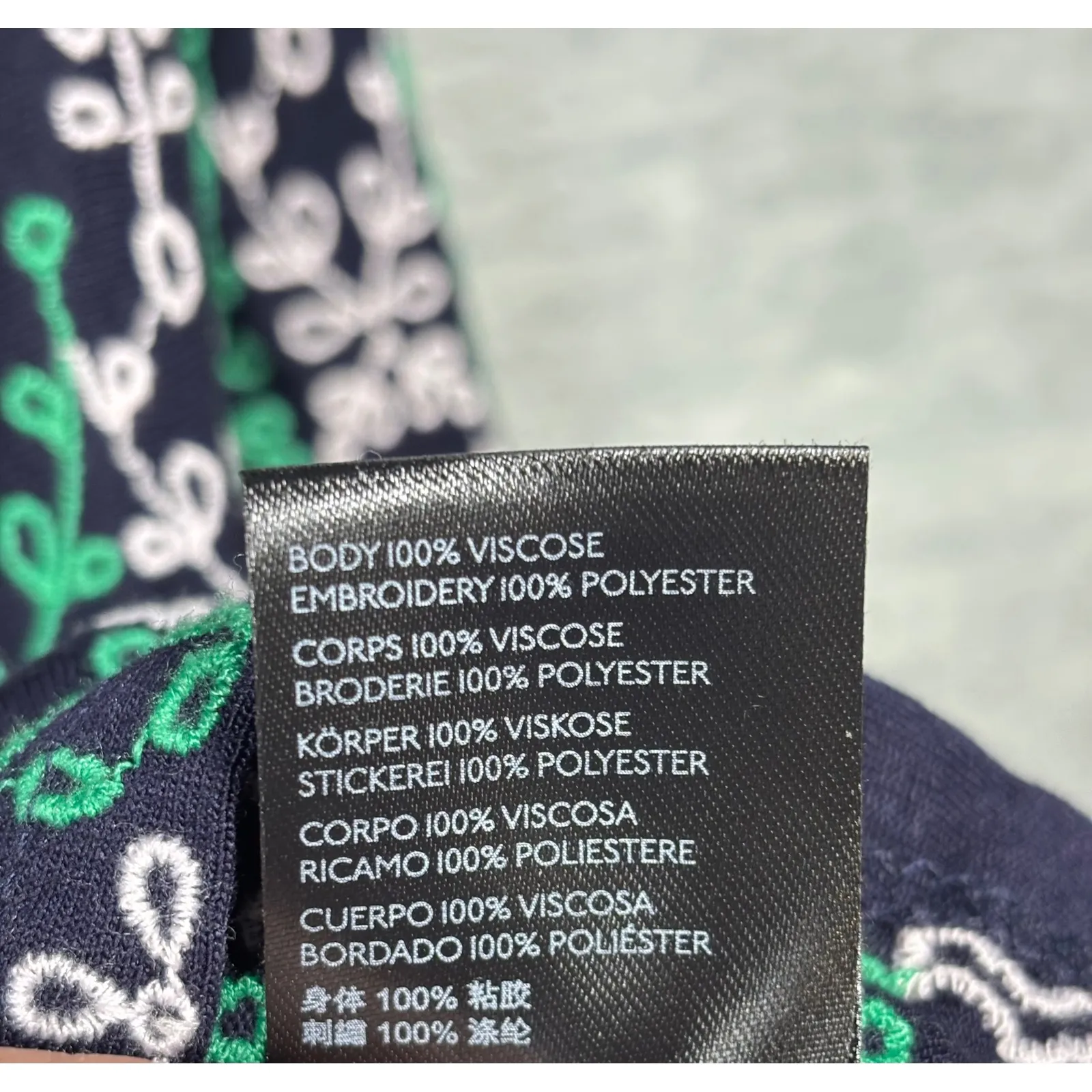 Maeve Anthropologie Tank Top Tunic XS Navy‎ Blue Embroidered Boho Summer - Image 4