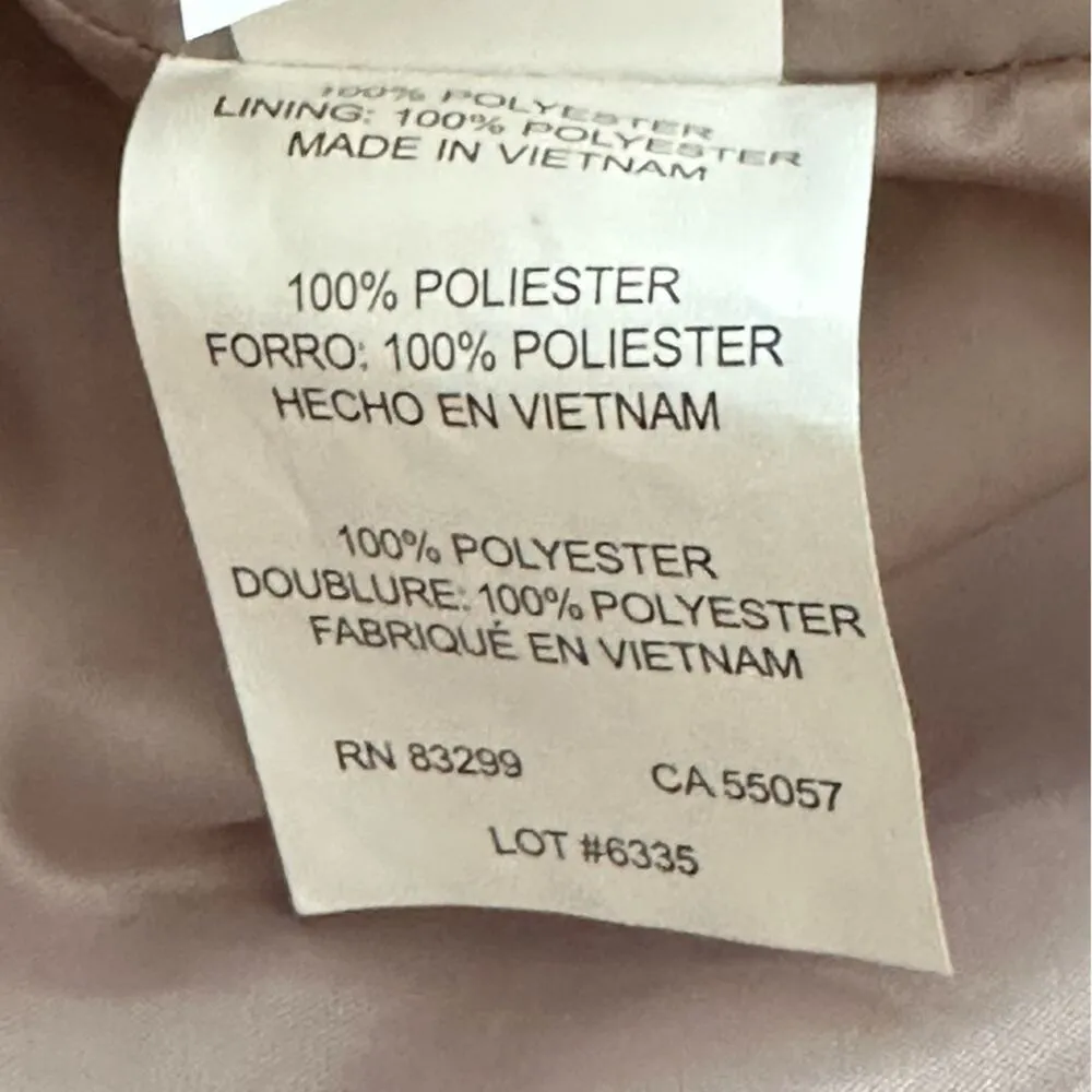 J. Rose Suit Blazer Jacket Cream Taupe Wide Collar 3/4 Sleeve Plus Size 14W Tan - Image 11