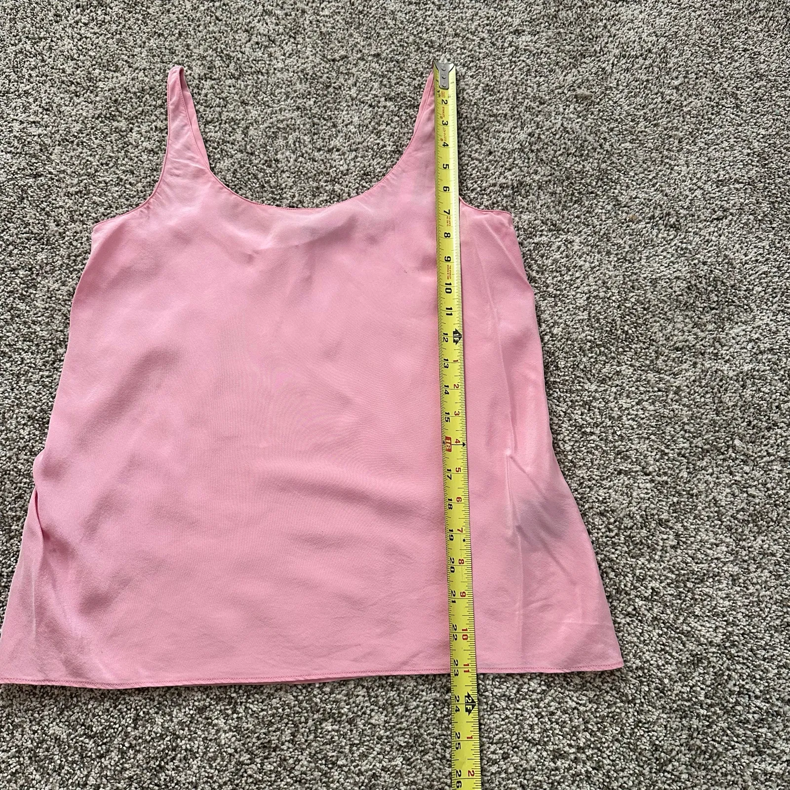 Tibi light pink silk tank top size 4 - Image 9