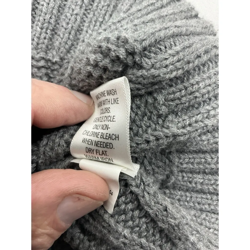 Womans Croft And Barrow Sweater Petite XL Gray Cable Knit Full Zip Size undefined - Image 5