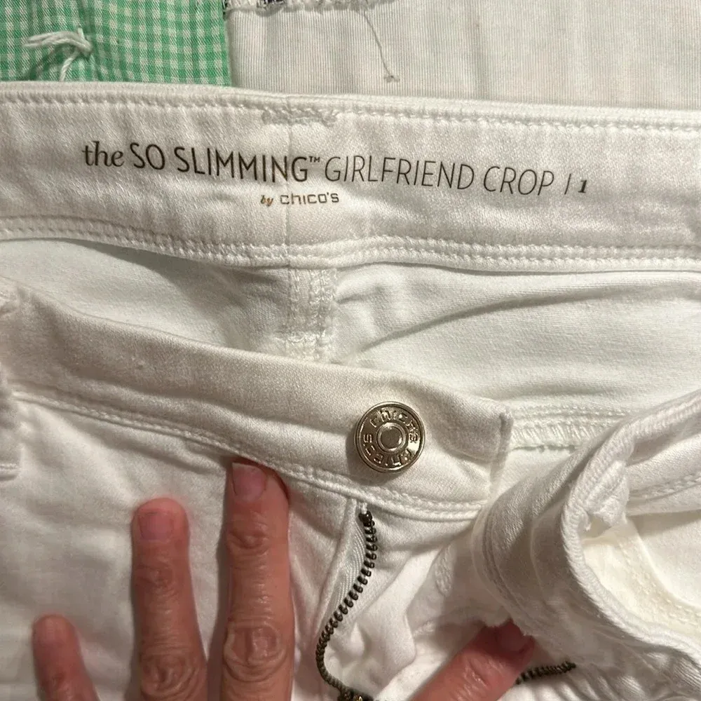 Chicos WOMENS jeans white size 1 STRECHY - Image 2