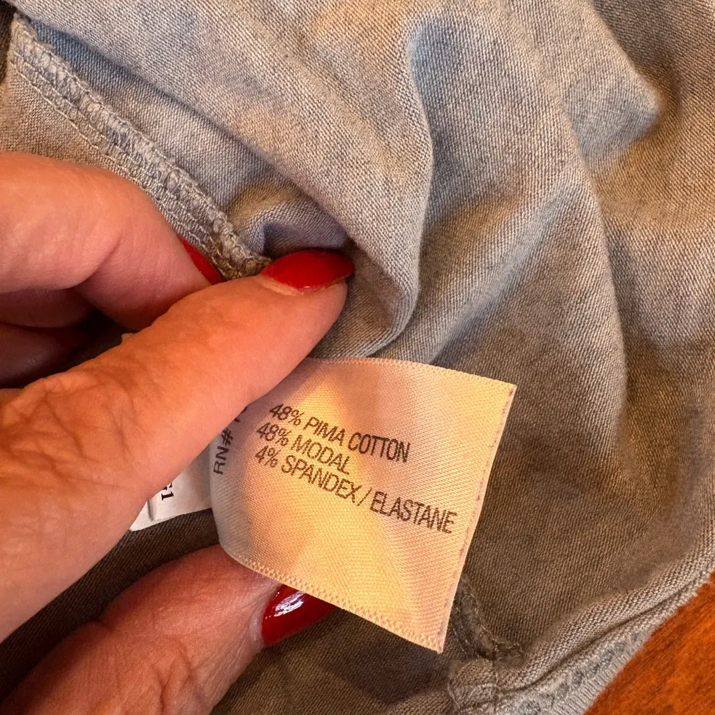 Orvis Heather Gray Blue Perfect turtle neck - Image 5