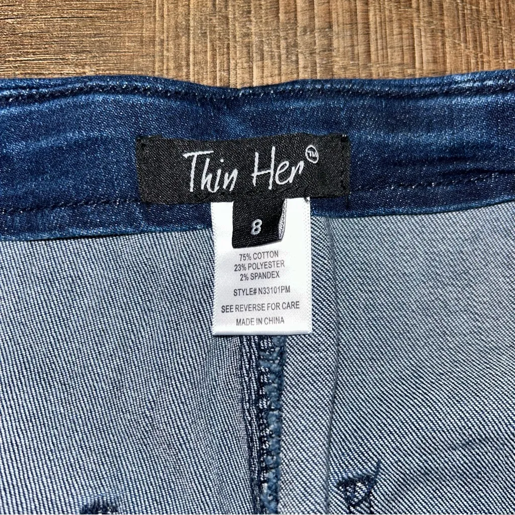 Thin Her Pull On Style Jeans Women’s Size 8 Blue - Image 3