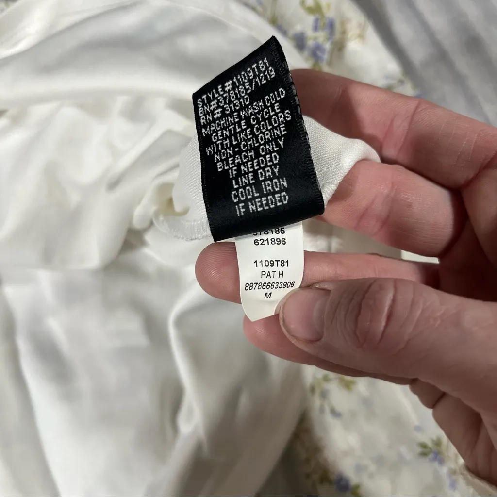 IZ Byer Ivory White Floral Lightweight Dress; NEW; Medium Women's - Image 10