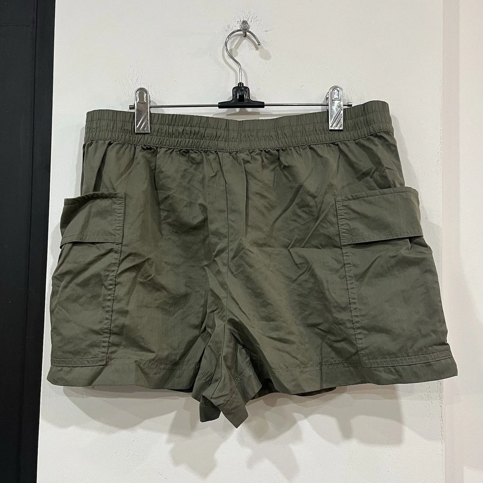 Zara Army Green Cinch Drawstring Skort Cargo Size Large - Image 4
