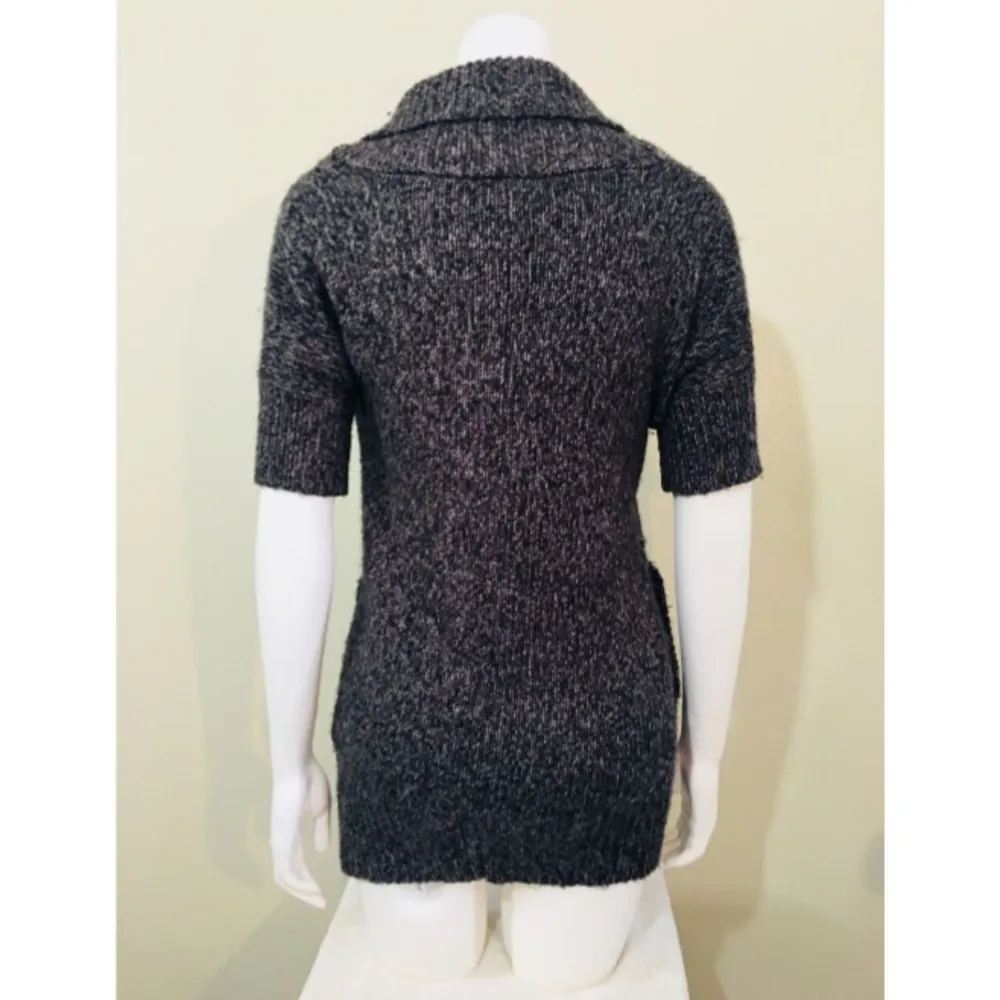 RIPCURL Sweater Sz XS Short Sleeve Gray Cardigan - Image 5