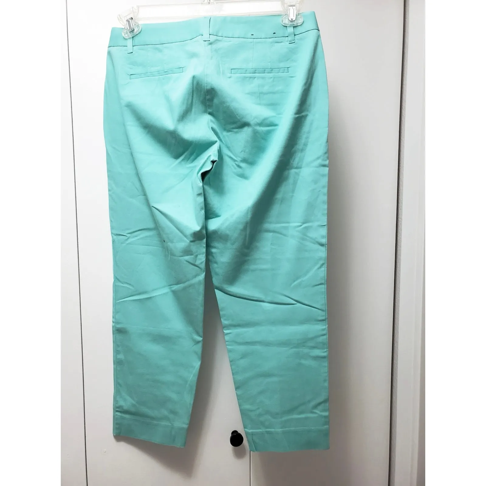 J Crew Stretch Pants Size 6 City Fit Pastel Turquoise Blue Green - Image 5