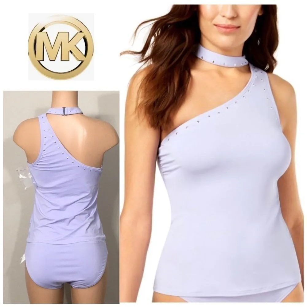 Michael Kors Lilac studded choker tankini set Purple Size undefined - Image 2