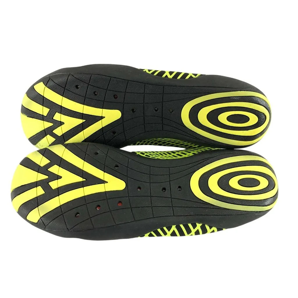 Functional Womens Water Shoes Slip On Lightweight Striped Black Yellow 38 US 7 - Image 4