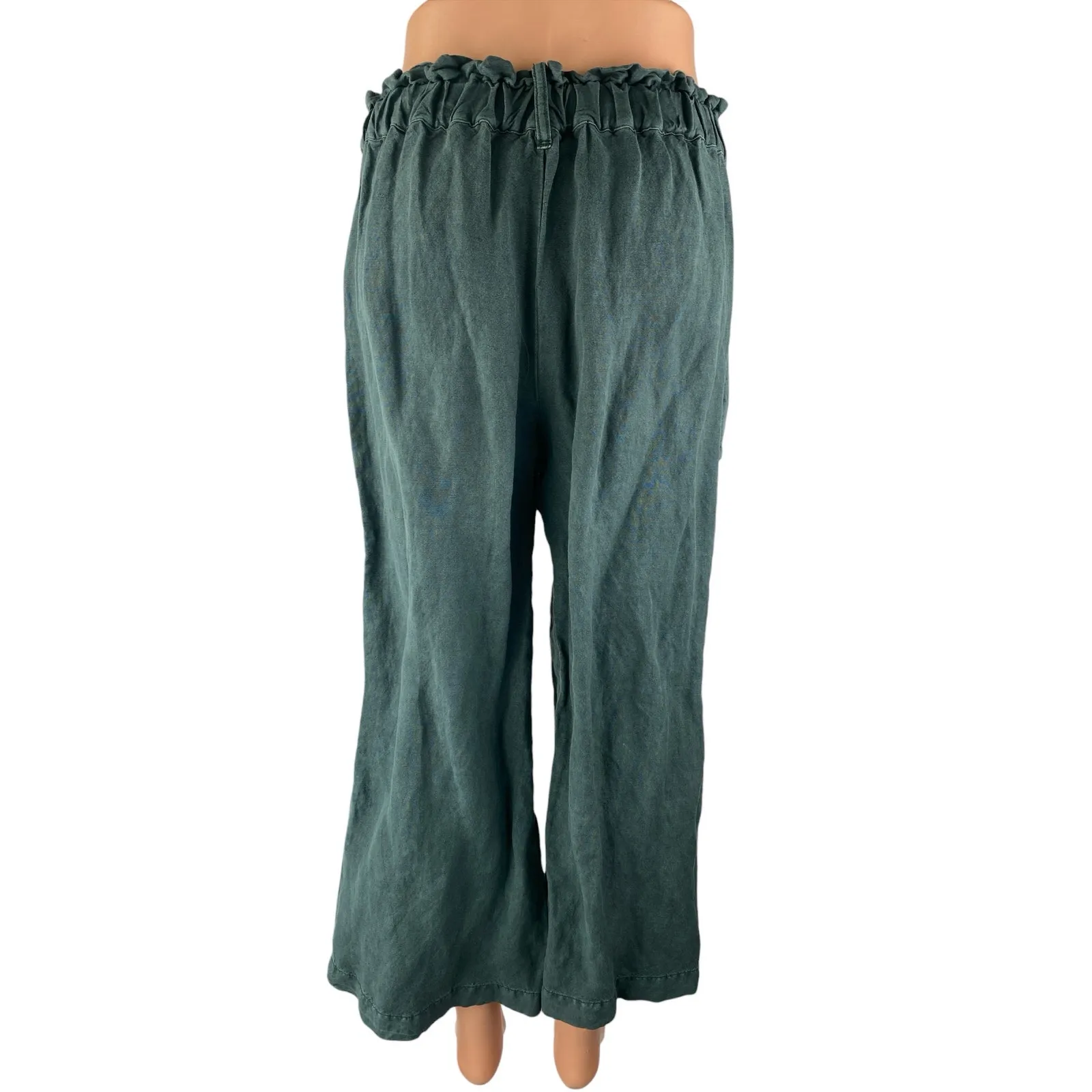 YFB Women's Green Patch Pockets High Waist Wide Leg Baggy Utility Cargo Pants XS - Image 2