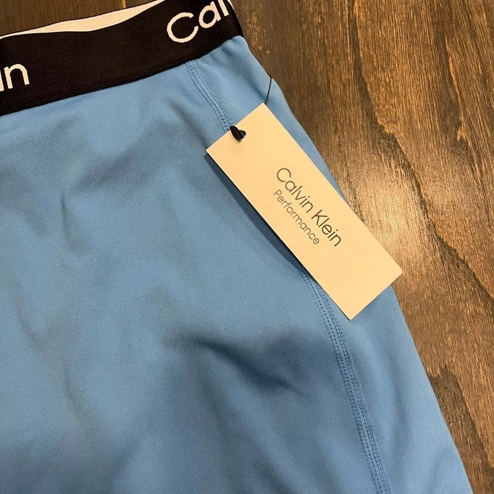 Calvin‎ Klein Light Blue Athletic Skirt with Stretch Comfort Band Tennis Golf F7 - Image 4