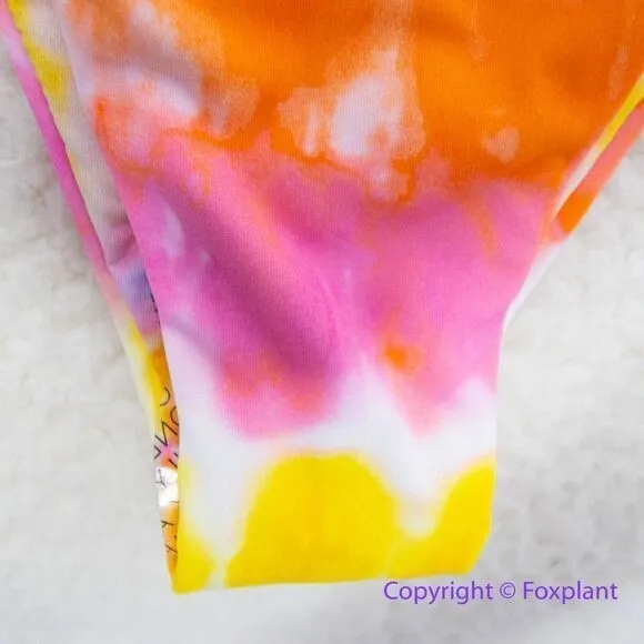 NEW Set! It’s now cool x free people tequila sunrise bikini, size M Orange Size M - Image 10