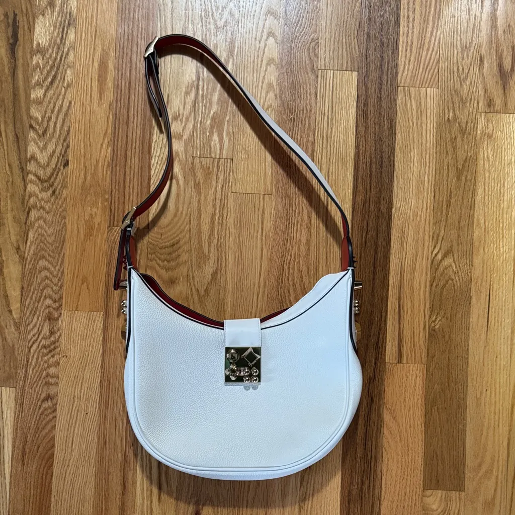 Christian Louboutin Small Carasky Crossbody Shoulder bag in white - Image 2