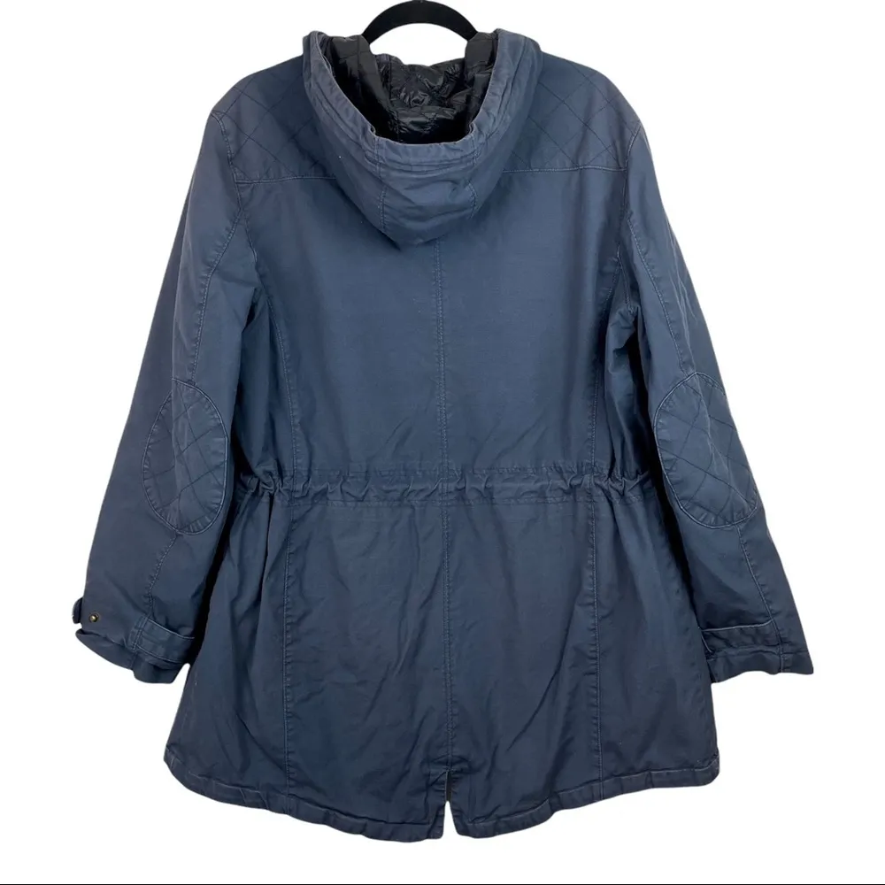 L.L. Bean Womens East End Explorer Parka Jacket Lined Blue - Image 2