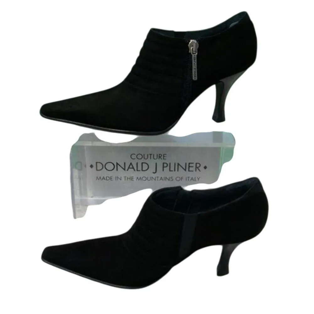 Donald Pliner Black Suede Leather Pump Elastic New Boots Booties New NIB $295 Size undefined - Image 2