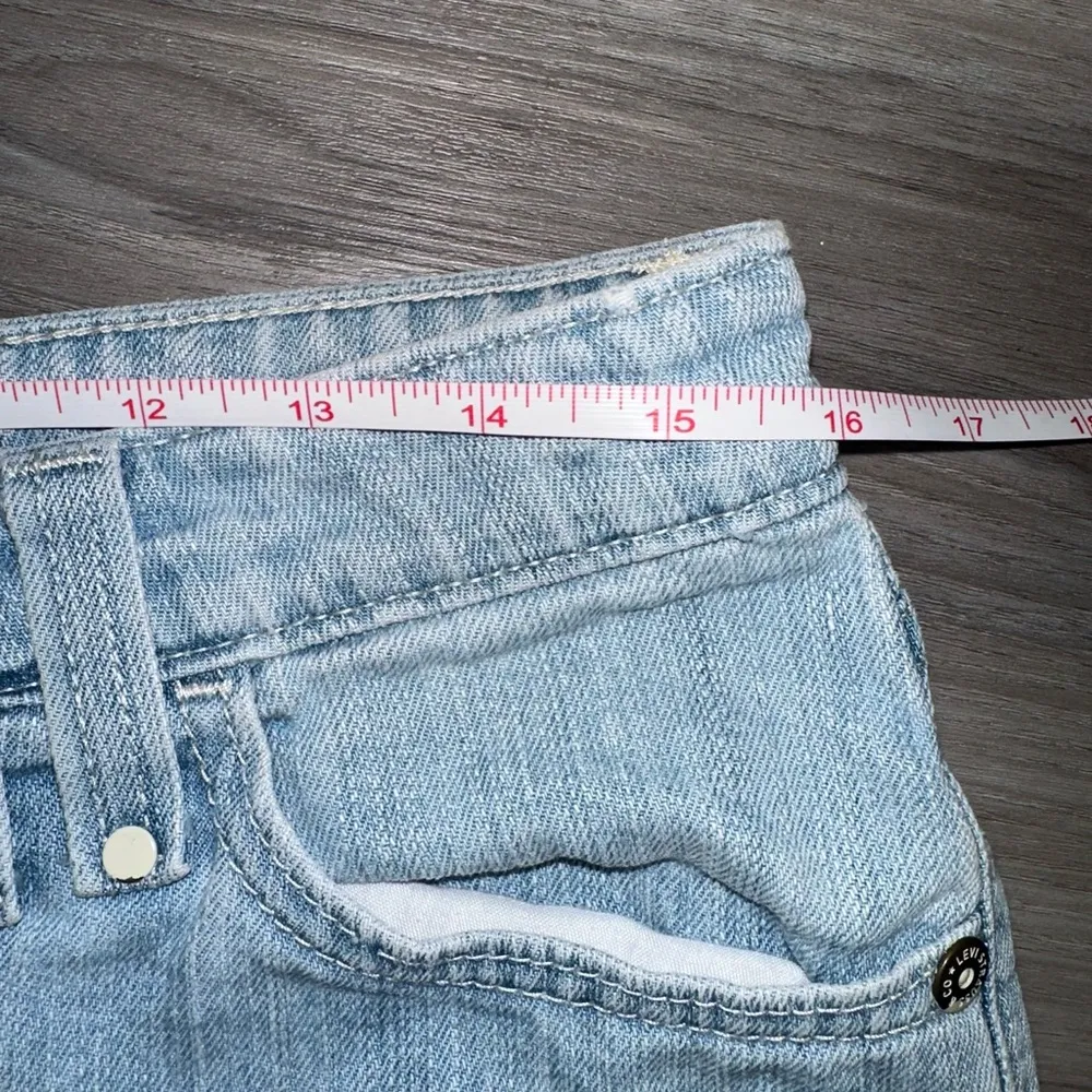 Vintage 90s Levi Strauss & Co Women’s Signature Cotton Stretch Jean Shorts Sz 10 Blue - Image 9