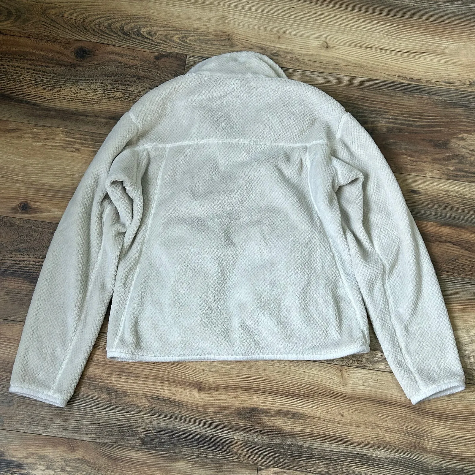 Patagonia Lightweight Snap T Fleece Pullover Womens Small Off White Cream Jacket - Image 5