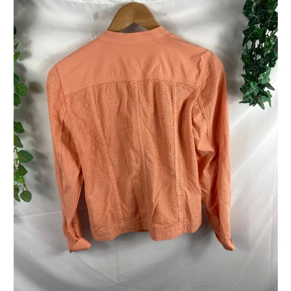 Chicos Asymmetrical Zip textured jacket - Image 4