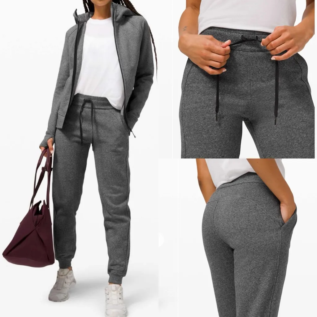 Lululemon Scuba Jogger Sweatpants High Rise  
Heathered Speckled Black Grey - Image 4