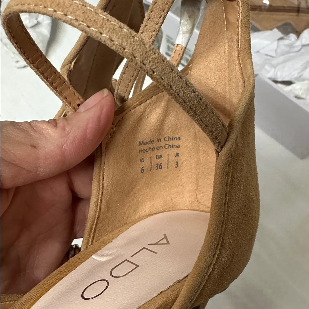 Aldo Cirella-38 Strappy Heeled sandal Boots Leather - Image 7