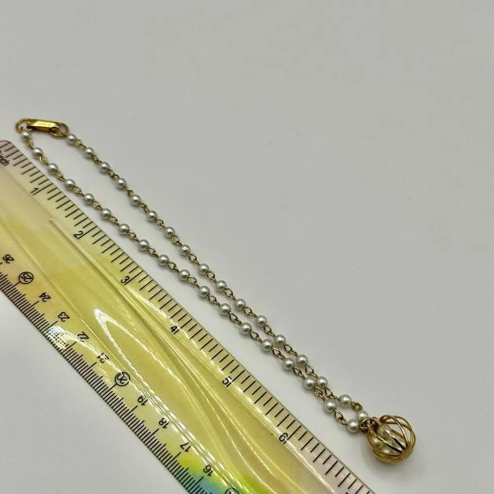 Celebrity vintage Faux pearl pendant choker necklace - Image 4