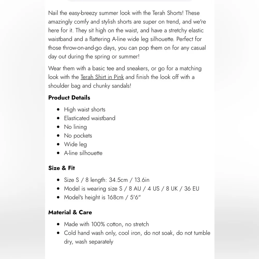 Showpo. Terah High Waisted Shorts Pink Size 8 - Image 3