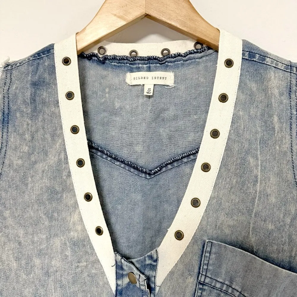 Gilded Intent  Chambray Tank - Image 6