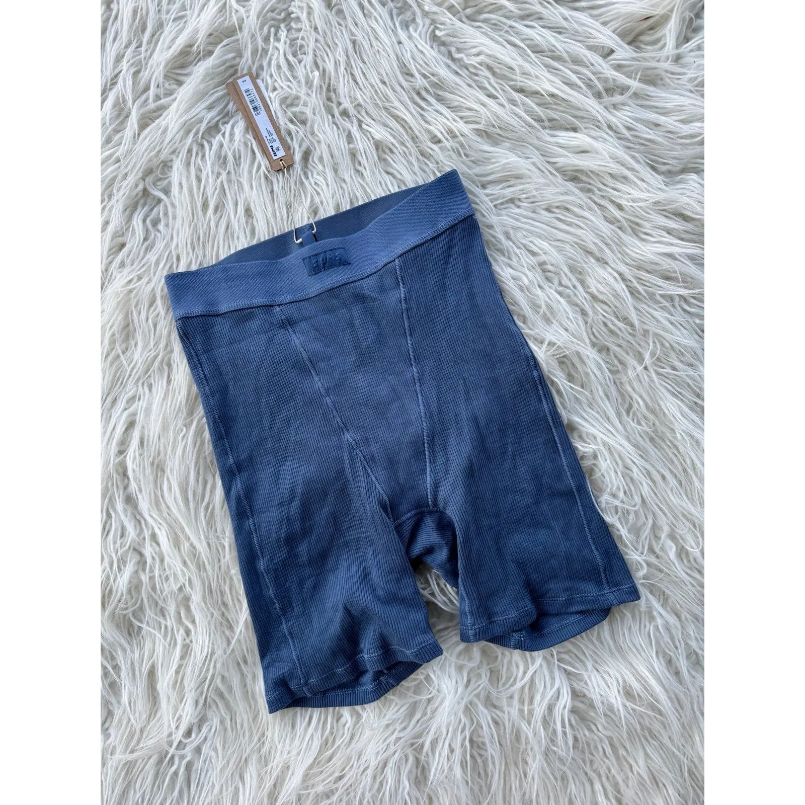 Skims Cotton Rib Boxer Harbor XXS - Image 3