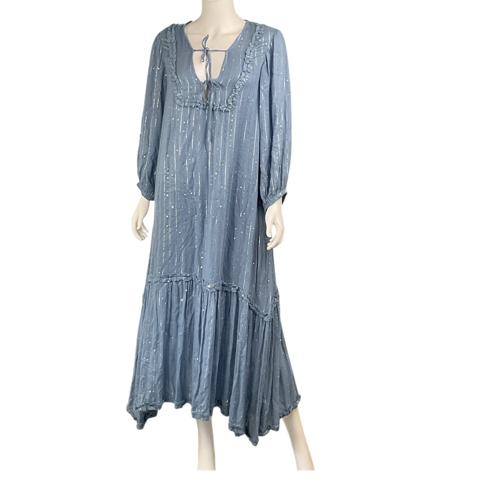 Sundress X Revolve Maria Maxi Dress in Roma Powder‎ Blue XS/S - Image 5