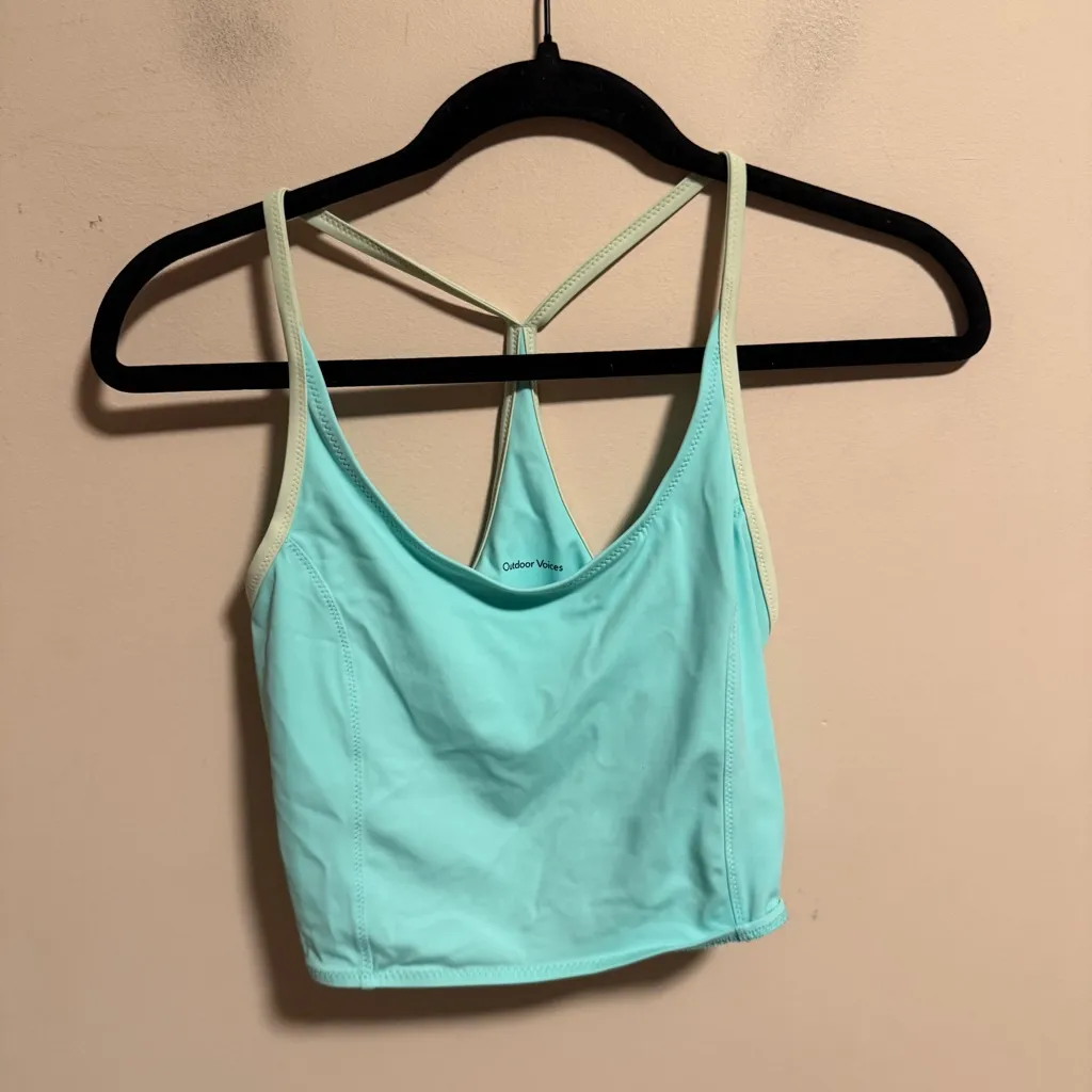 Outdoor Voices Dive Tankini Top in Aqua- Size XS - Image 3
