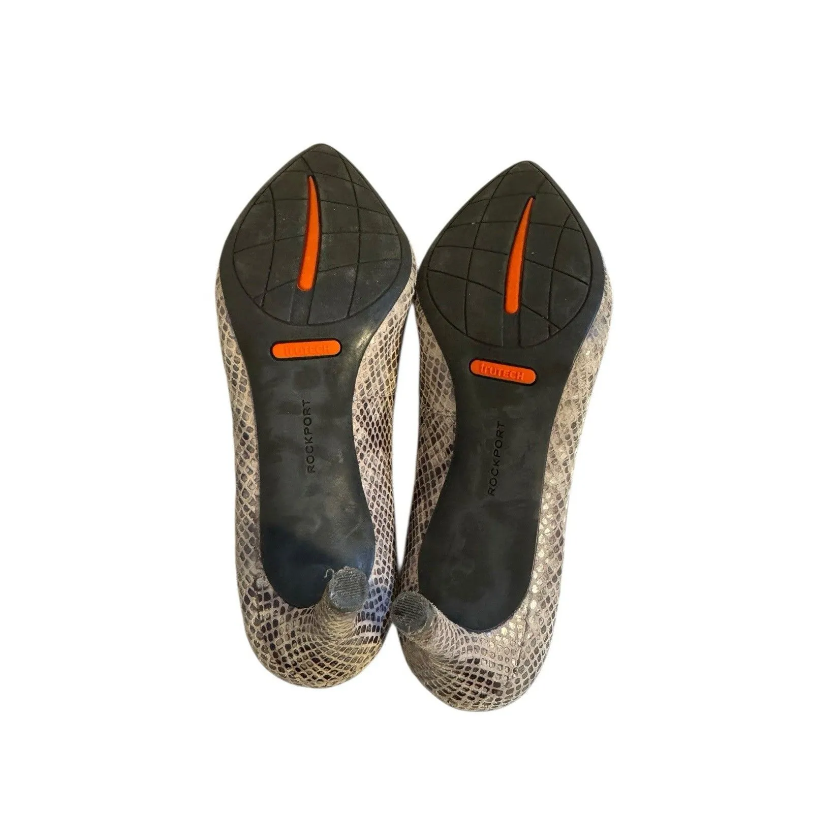 Rockport Total motion Snakeskin Look Pointed Toe Pump 7M Leather Upper Comfort Size 7 - Image 2