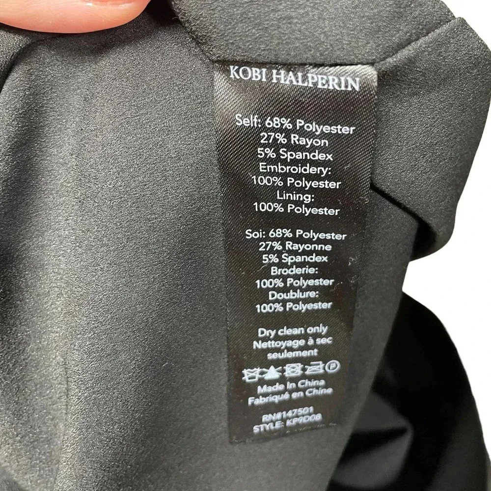 Kobi Halperin‎ Black Sleeveless Sheath Dress Paisley Trim Size US 4 - Image 13