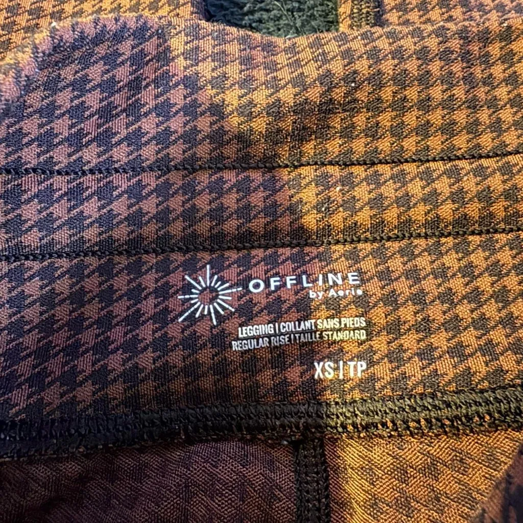 American Eagle Outfitters Brown Houndstooth Leggings - Image 2