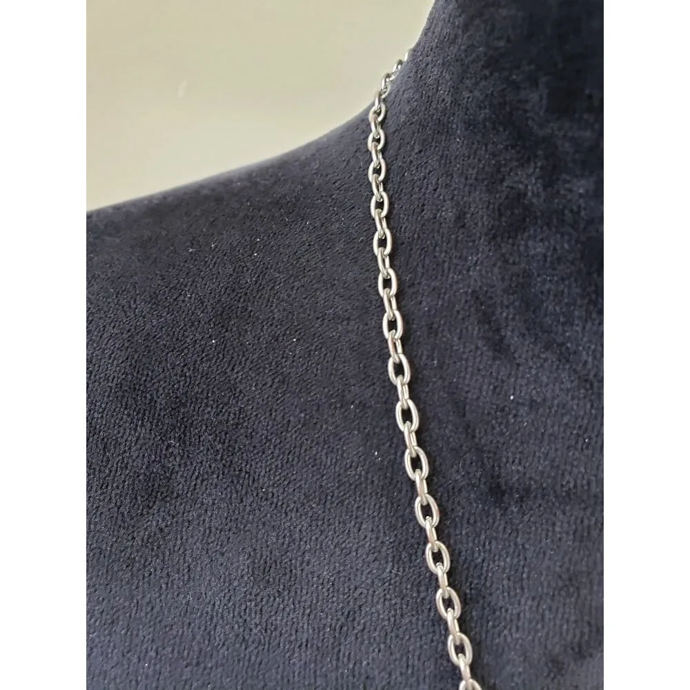 Womens Silver Owl Pendant Black Rhinestone Owl & Animal Lover Gift Necklace - Image 5