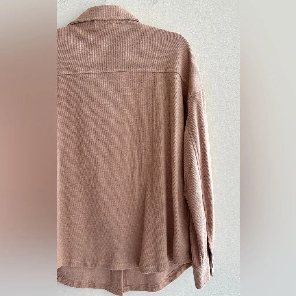 Hippie Rose Ribbed Corduroy Blush Pink Shirt Jacket, Casual Shacket, Size Medium - Image 16