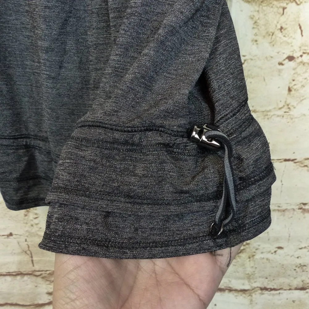 Lululemon Run Back on Track Tank Womens 4 Black Gray Missing Pads Yoga Run Sport - Image 6