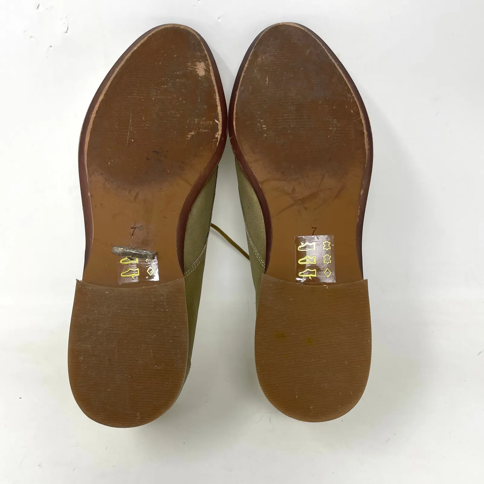 Madewell Frances Light Gold Metallic Leather Lace Up Oxford Shoes Womens 7.5 - Image 10