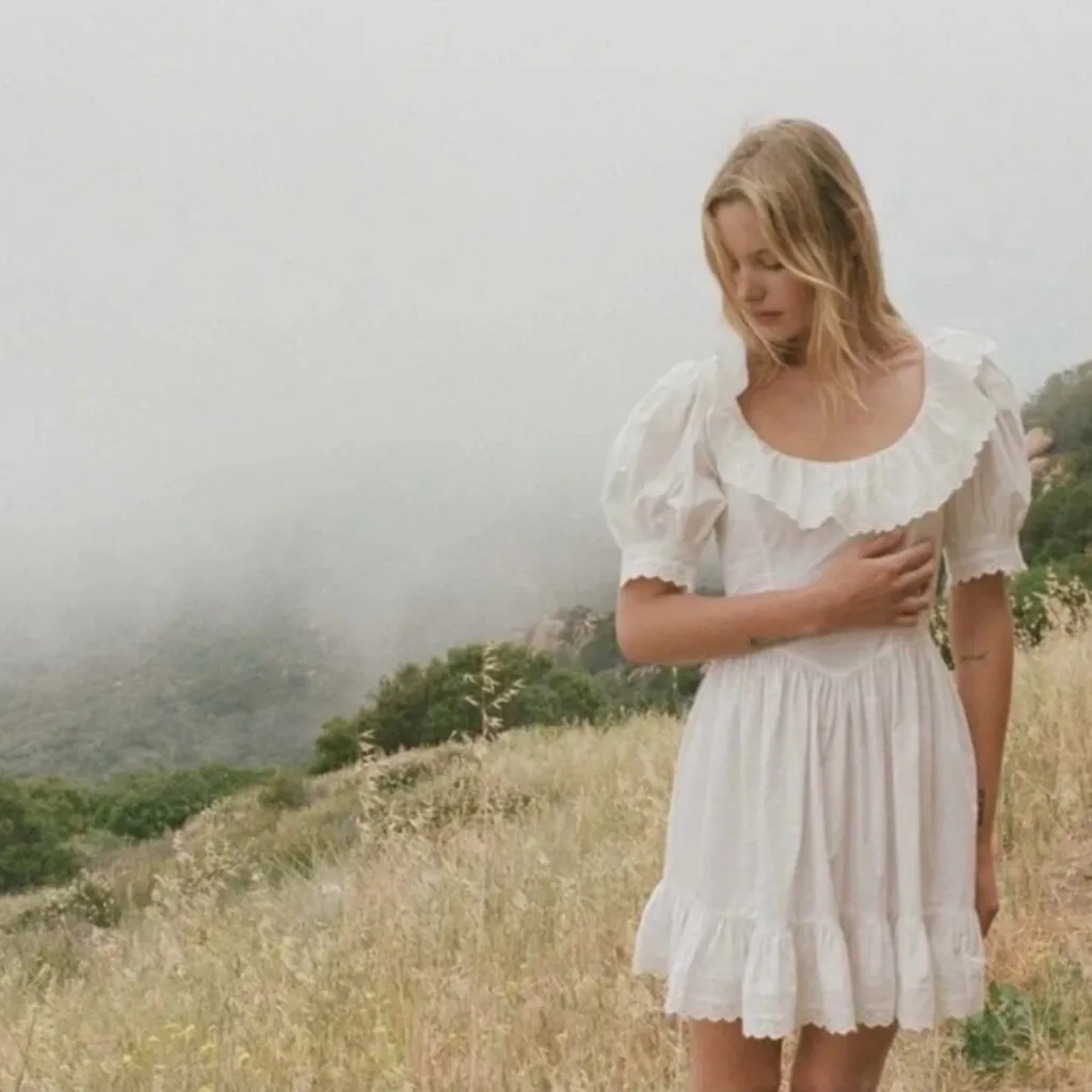 Doen Winnie Embroidered Trim Dress White - Image 2