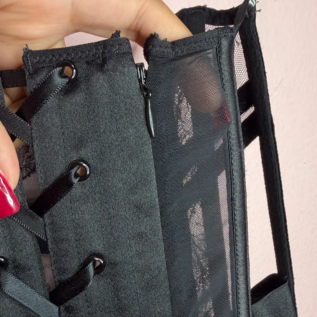 Victoria Secret Black Sexy Lace Lingerie Bodysuit. Size 34C - Image 11