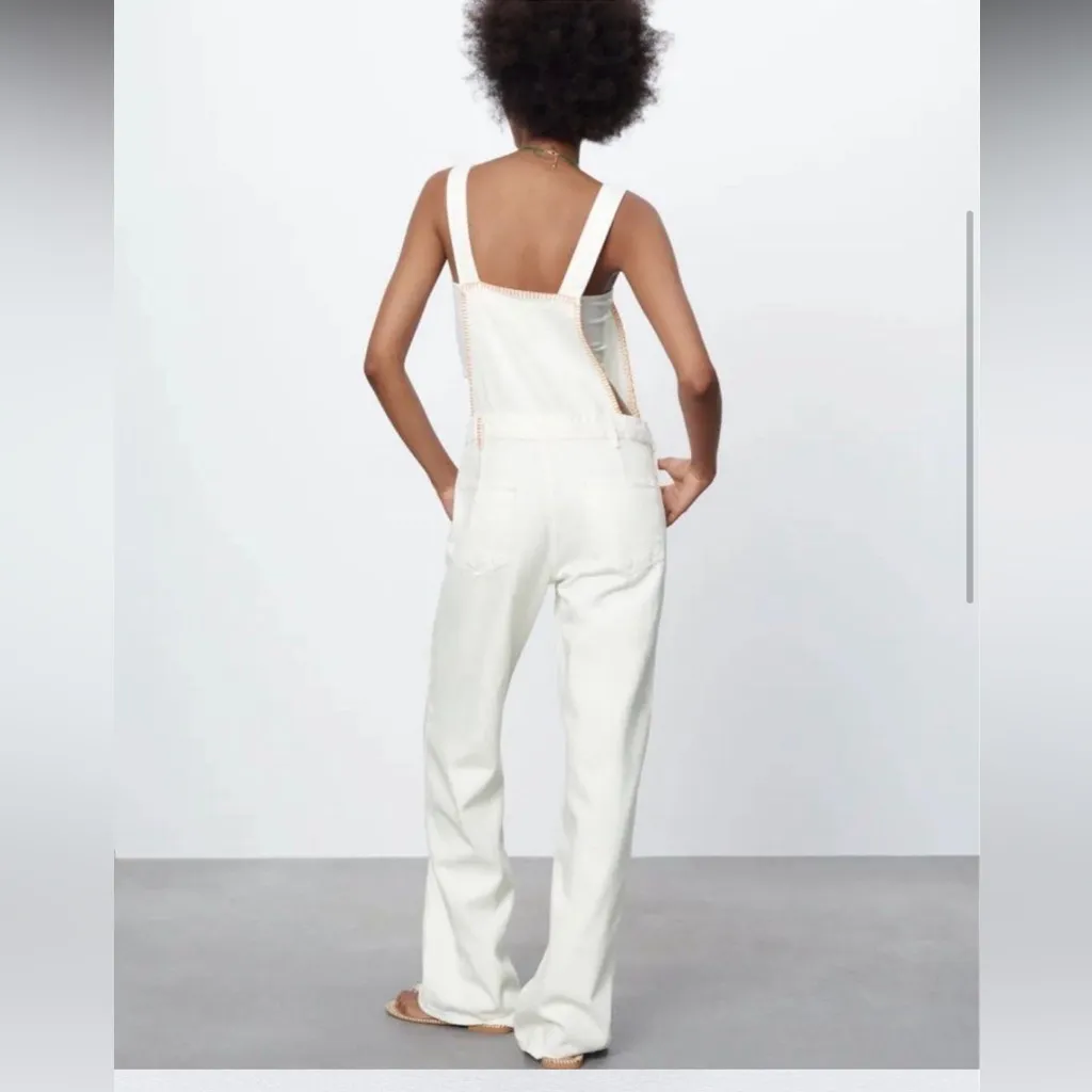 NWT Zara white overalls - Image 2
