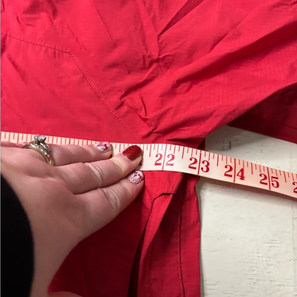 REI Jacket Women’s Size XL Red E1 Elements Full Zip Pockets Hooded Nylon Rain - Image 6