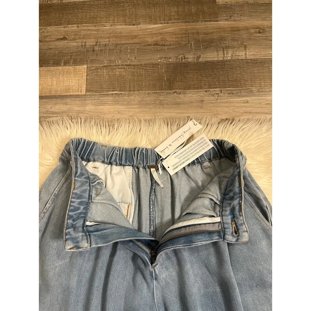 NWT Young Fabulous & Broke Calvin wide leg pleated cropped pants M - Image 12