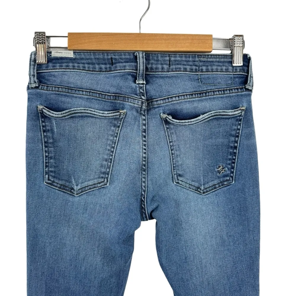 Lovers + Friends Distressed Ricky Low Rise Skinny Jeans in Broadway Stretch 27 - Image 10