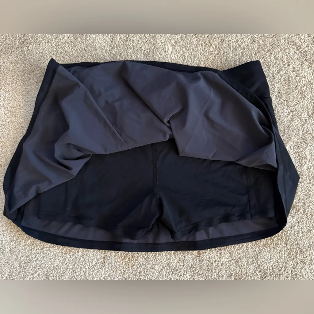 Lululemon Pace Rival Mid Rise Skirt Heritage 365 Camo Deep Coal Multi/Black Sz 8 - Image 9